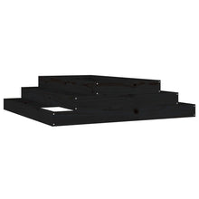 Plantenbak 110X110X27 Cm Massief Grenenhout Zwart