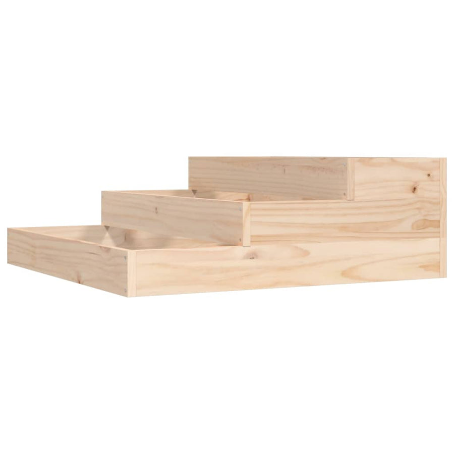 Plantenbak Massief Grenenhout 78 x 78 x 27 cm Natuurlijk grenenhout