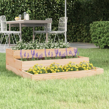 Plantenbak Massief Grenenhout 78 x 78 x 27 cm Natuurlijk grenenhout