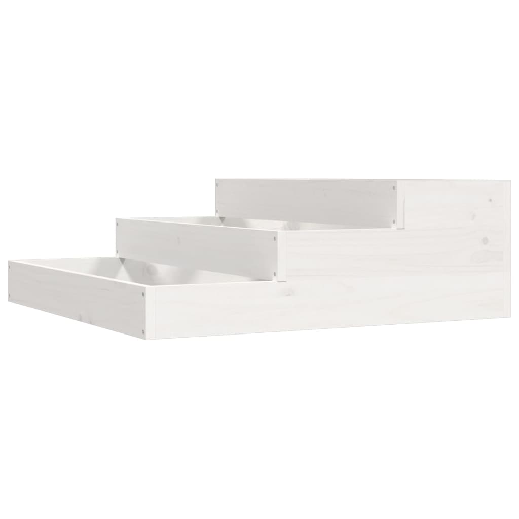 Plantenbak 78X78X27 Cm Massief Grenenhout Wit