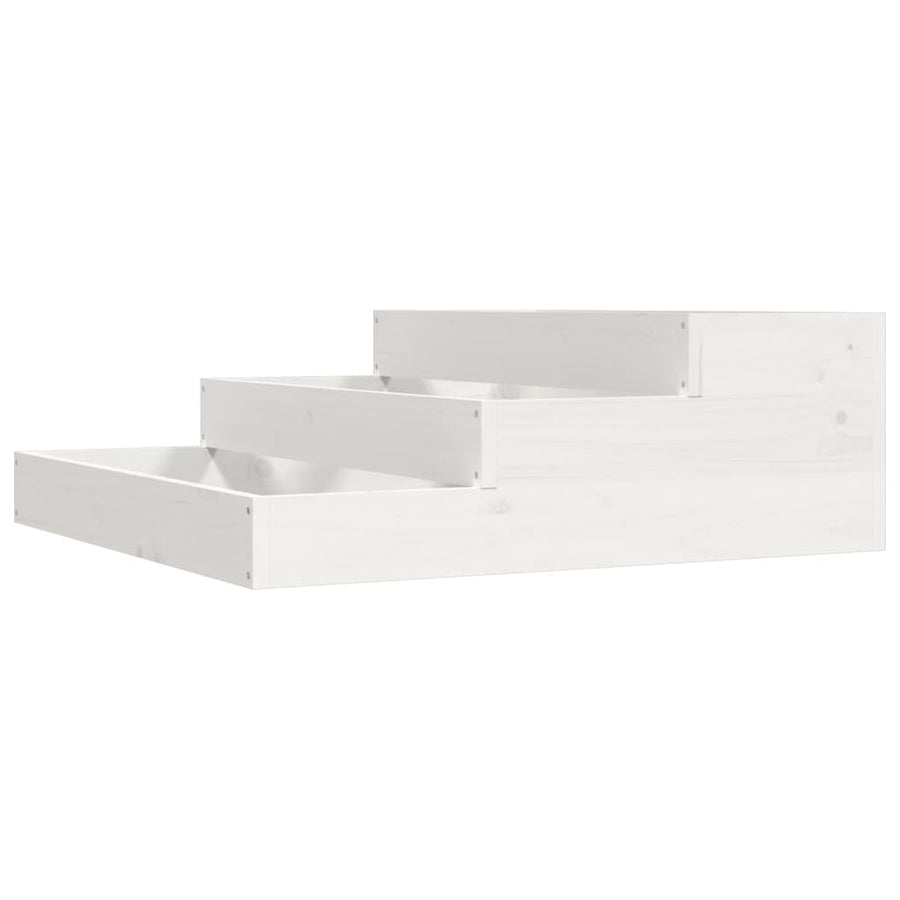 Plantenbak 78X78X27 Cm Massief Grenenhout Wit
