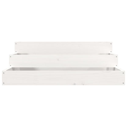 Plantenbak 78X78X27 Cm Massief Grenenhout Wit