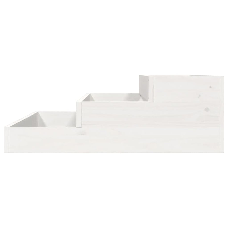 Plantenbak 78X78X27 Cm Massief Grenenhout Wit
