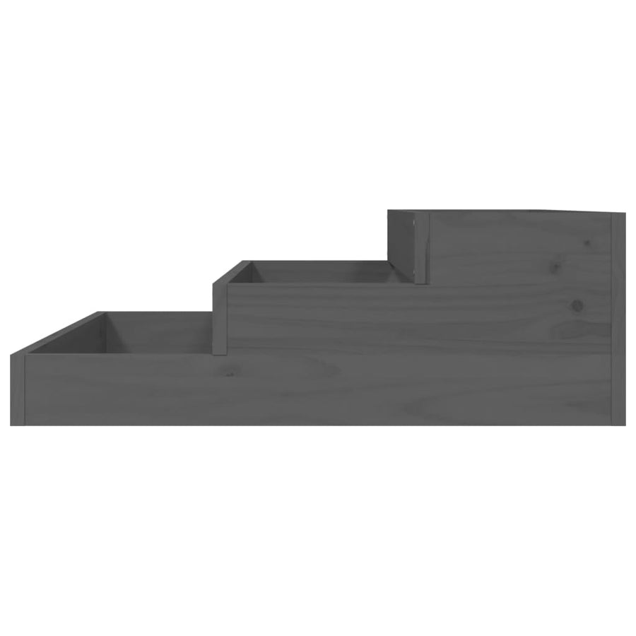 Plantenbak 78X78X27 Cm Massief Grenenhout Grijs