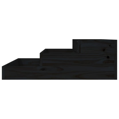 Plantenbak 78X78X27 Cm Massief Grenenhout Zwart