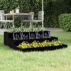 Planter box 78x78x27 cm solid pine black