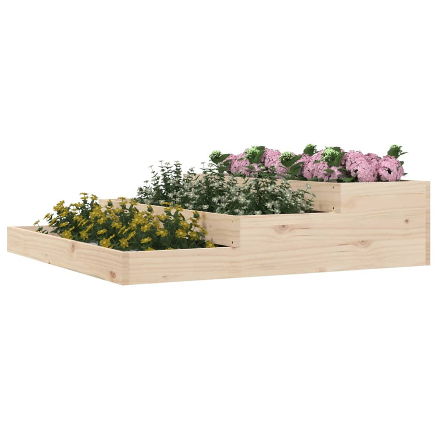 Plantenbak 107X107X27 Cm Massief Grenenhout