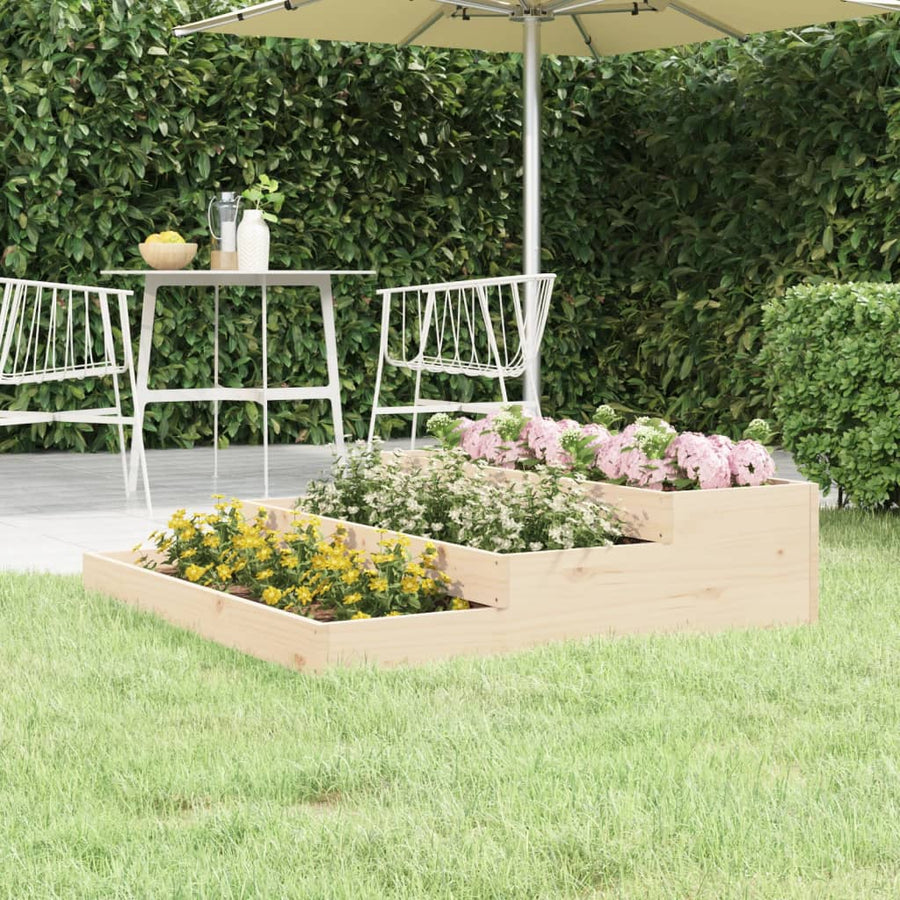 Plantenbak 107X107X27 Cm Massief Grenenhout