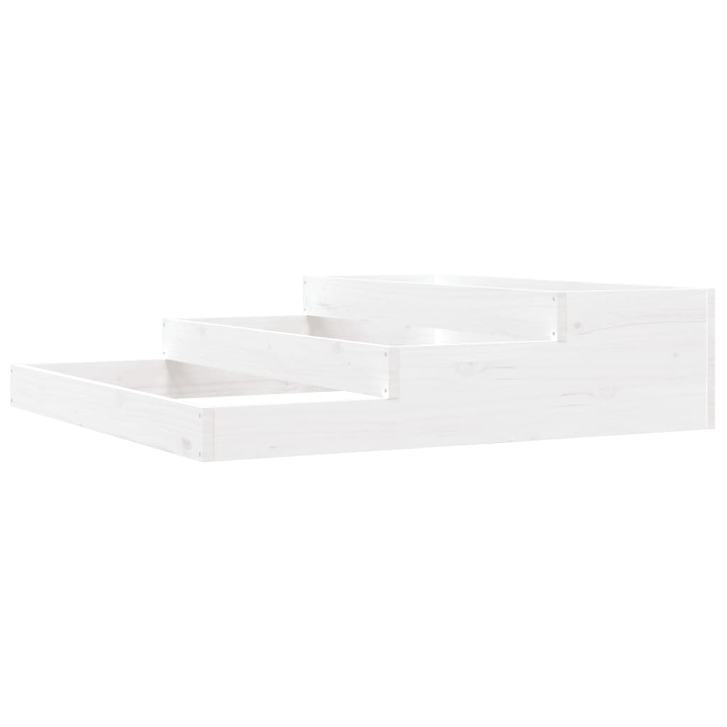Plantenbak 107X107X27 Cm Massief Grenenhout Wit
