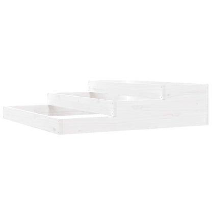 Plantenbak 107X107X27 Cm Massief Grenenhout Wit