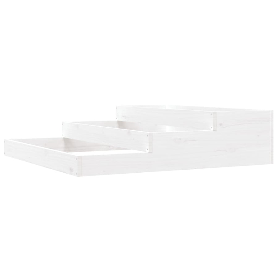 Plantenbak 107X107X27 Cm Massief Grenenhout Wit
