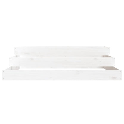 Plantenbak 107X107X27 Cm Massief Grenenhout Wit