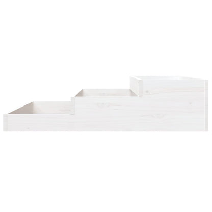 Plantenbak 107X107X27 Cm Massief Grenenhout Wit