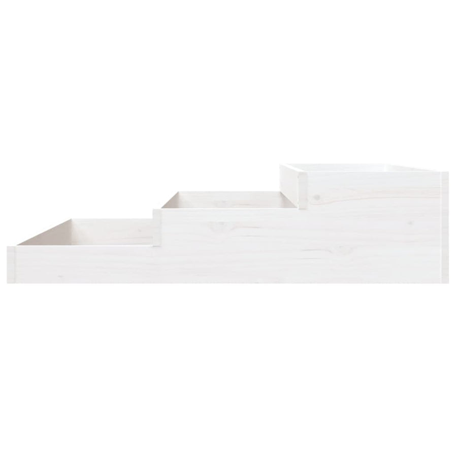 Plantenbak 107X107X27 Cm Massief Grenenhout Wit
