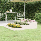 Planter 107x107x27 cm solid pine wood white