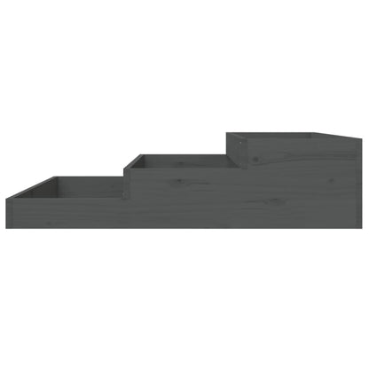 Plantenbak 107X107X27 Cm Massief Grenenhout Grijs