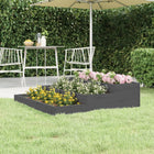 Planter 107x107x27 cm solid pine wood grey