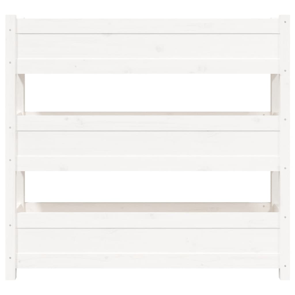 Plantenbak 112X25X104,5 Cm Massief Grenenhout Wit