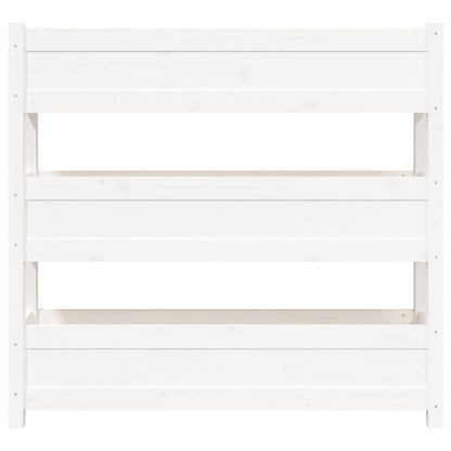 Plantenbak 112X25X104,5 Cm Massief Grenenhout Wit