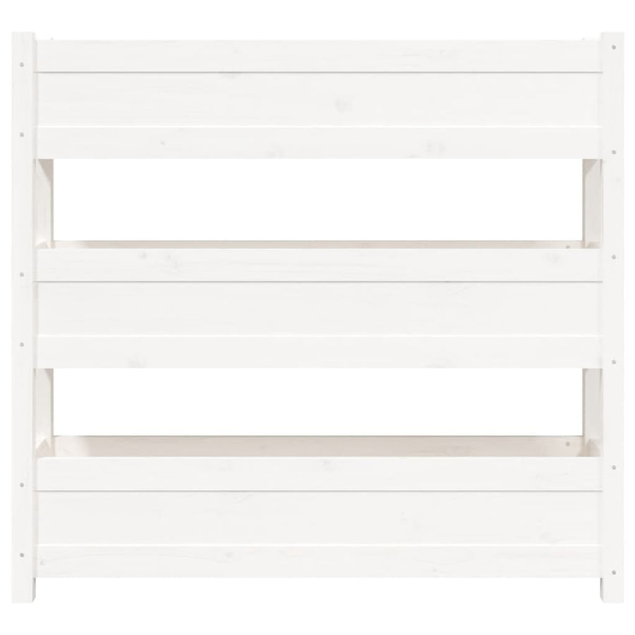 Plantenbak 112X25X104,5 Cm Massief Grenenhout Wit