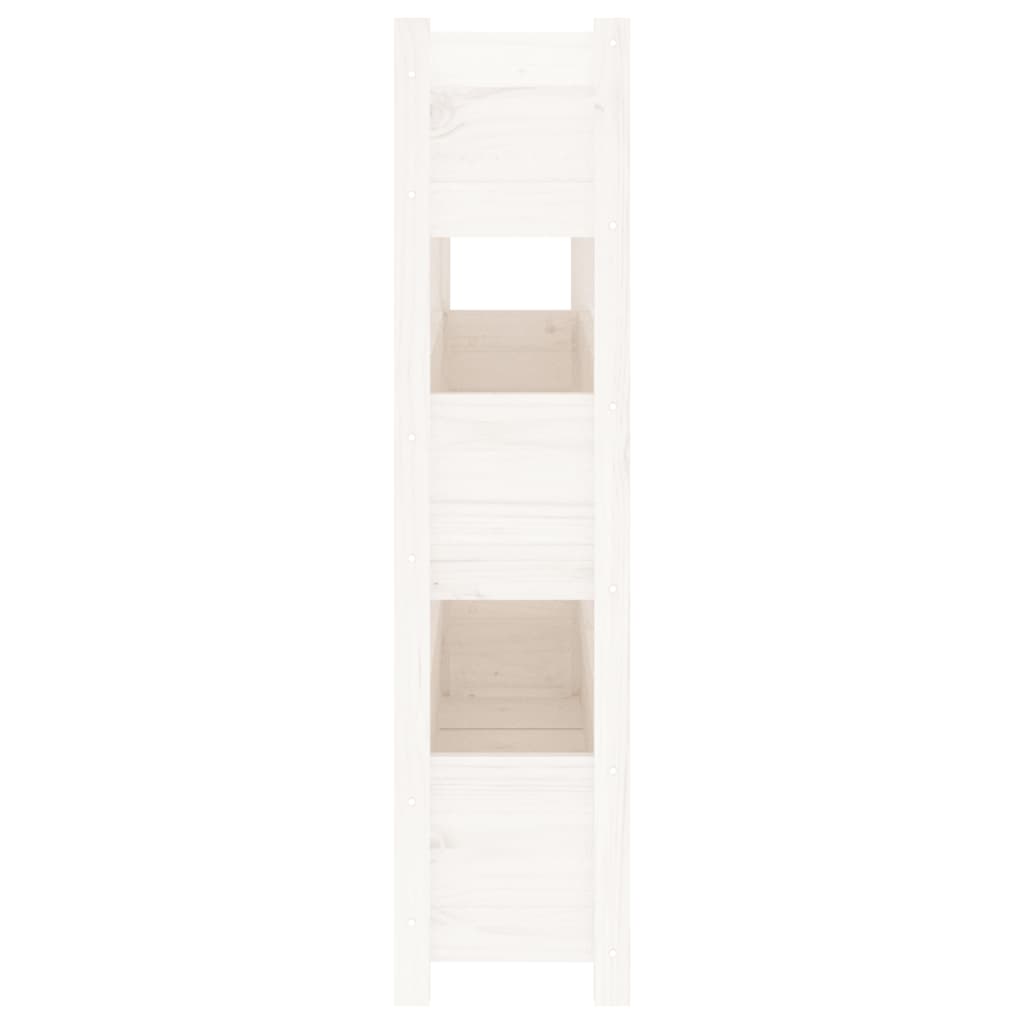 Plantenbak 112X25X104,5 Cm Massief Grenenhout Wit