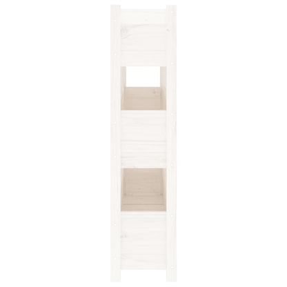 Plantenbak 112X25X104,5 Cm Massief Grenenhout Wit