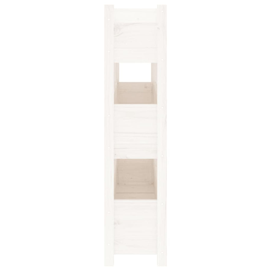 Plantenbak 112X25X104,5 Cm Massief Grenenhout Wit