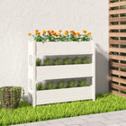Planter 112x25x104.5 cm Solid Pine Wood White