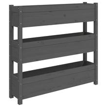 Plantenbak 112X25X104,5 Cm Massief Grenenhout Grijs