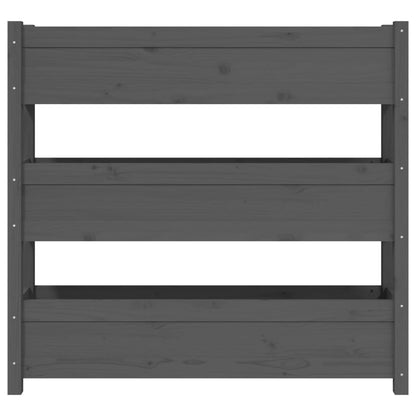 Plantenbak 112X25X104,5 Cm Massief Grenenhout Grijs