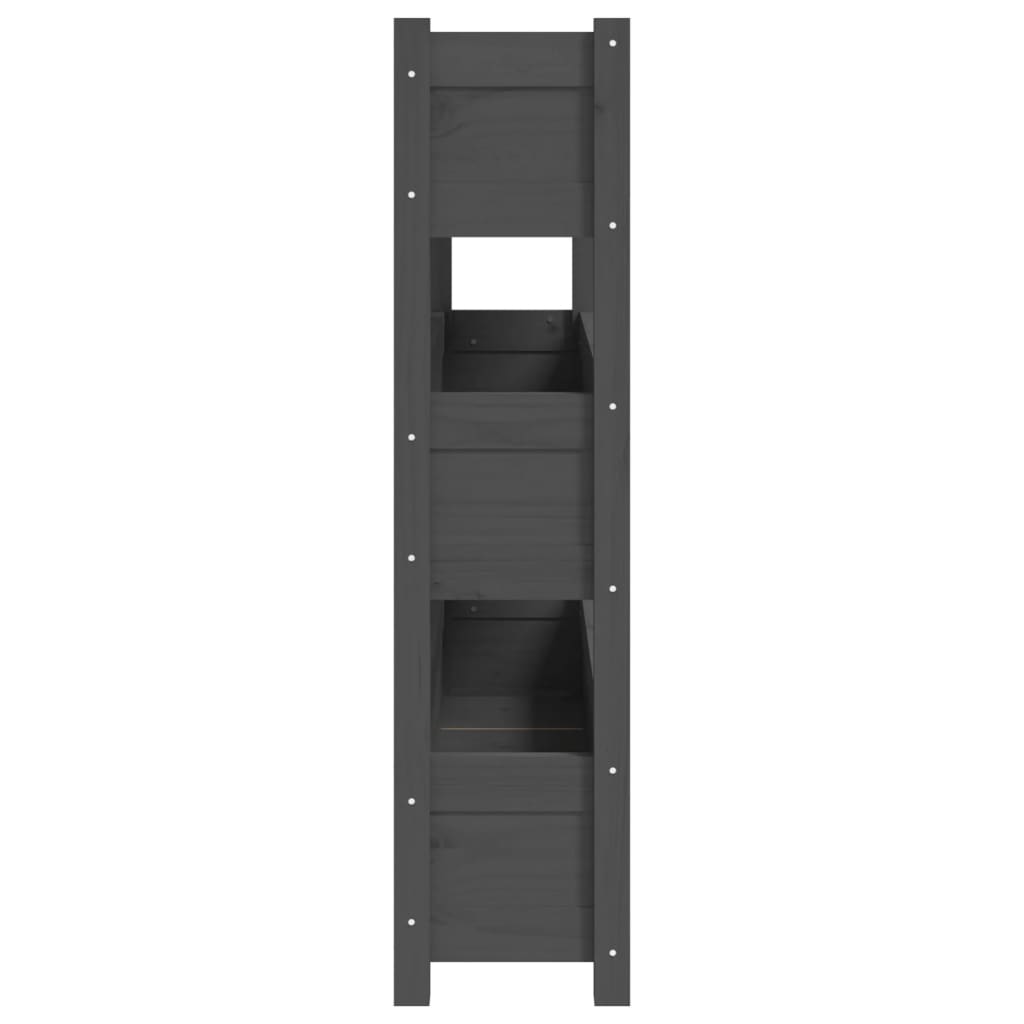 Plantenbak 112X25X104,5 Cm Massief Grenenhout Grijs