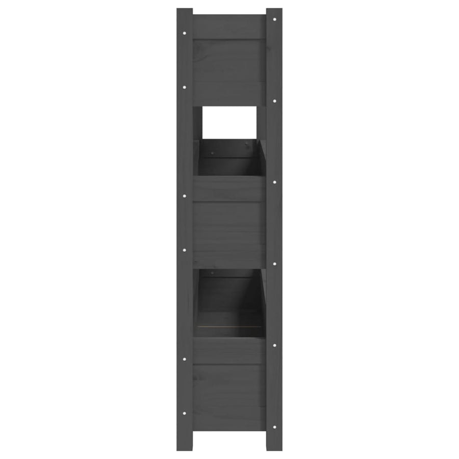 Plantenbak 112X25X104,5 Cm Massief Grenenhout Grijs