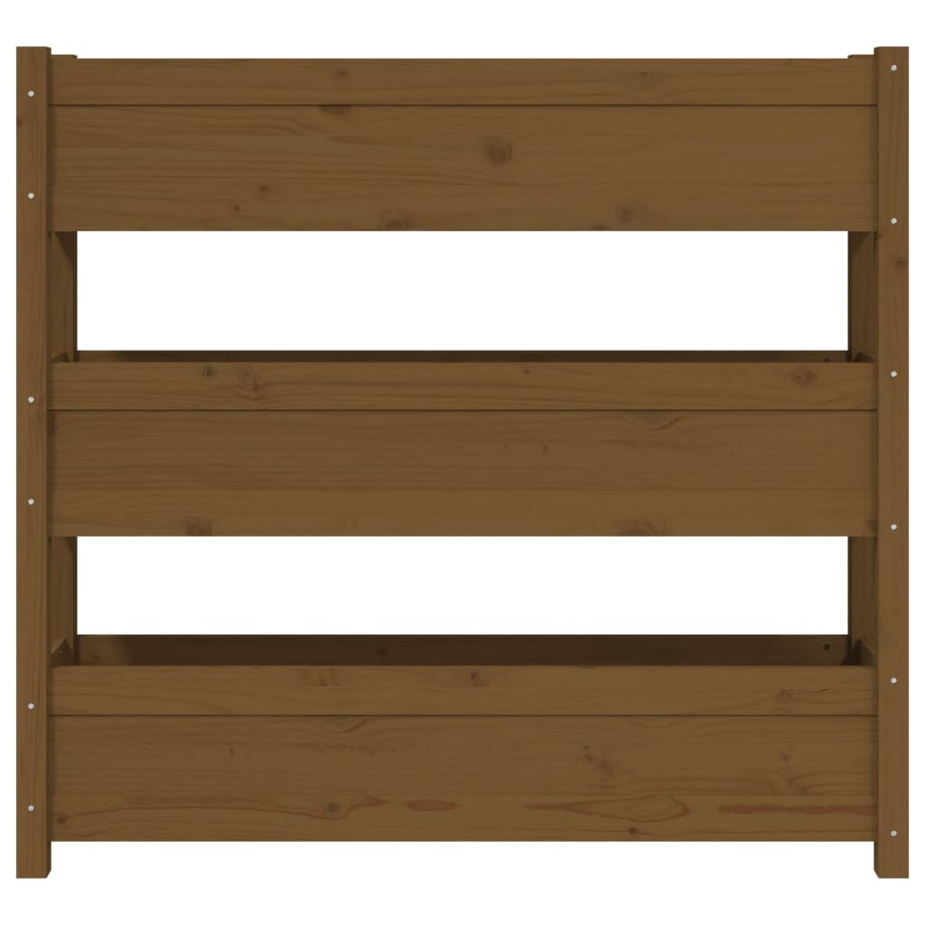 Plantenbak 112X25X104,5 Cm Massief Grenenhout Honingbruin