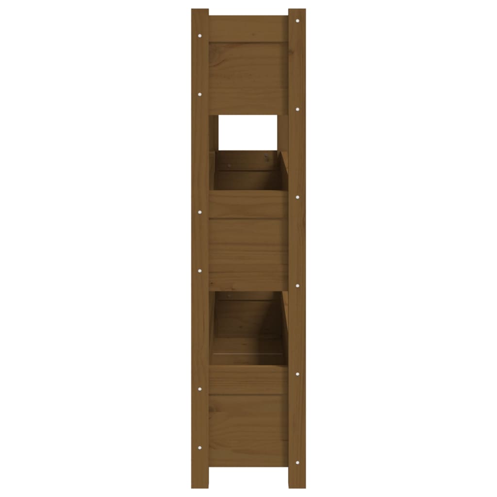 Plantenbak 112X25X104,5 Cm Massief Grenenhout Honingbruin