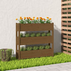 Planter 112x25x104.5 cm solid pine honey brown