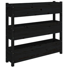 Plantenbak 112X25X104,5 Cm Massief Grenenhout Zwart
