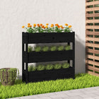 Plant pot 112x25x104.5 cm solid pine black