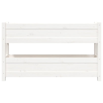 Plantenbak 112X25X66 Cm Massief Grenenhout Wit
