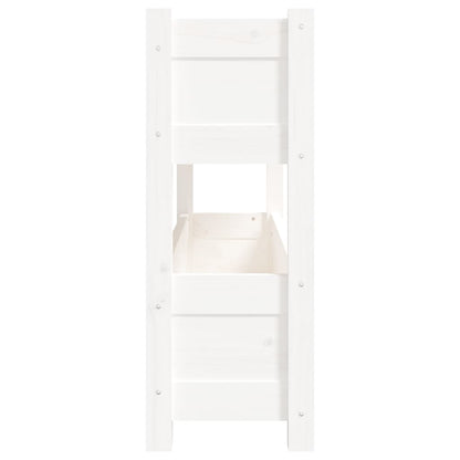 Plantenbak 112X25X66 Cm Massief Grenenhout Wit