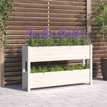 Plantenbak 112X25X66 Cm Massief Grenenhout Wit