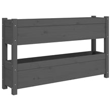 Plantenbak 112X25X66 Cm Massief Grenenhout Grijs