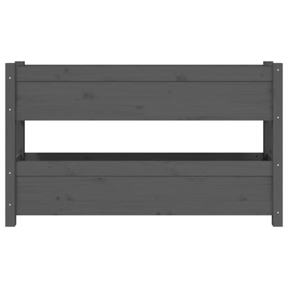 Plantenbak 112X25X66 Cm Massief Grenenhout Grijs
