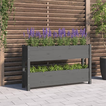 Plantenbak 112X25X66 Cm Massief Grenenhout Grijs