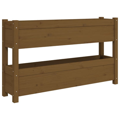 Plantenbak 112X25X66 Cm Massief Grenenhout Honingbruin