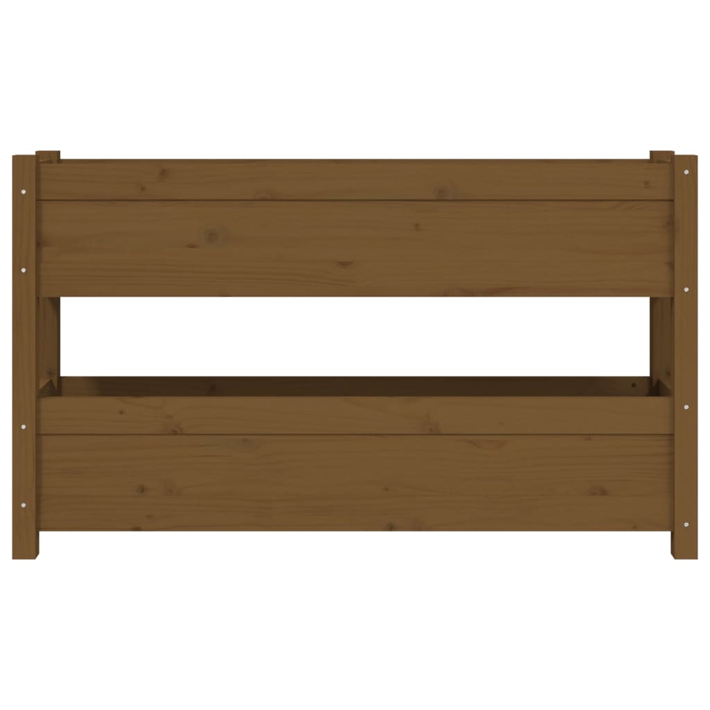 Plantenbak 112X25X66 Cm Massief Grenenhout Honingbruin