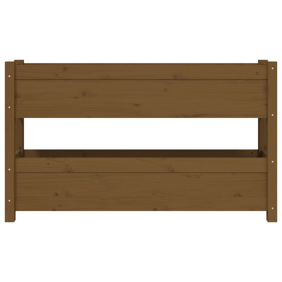 Plantenbak 112X25X66 Cm Massief Grenenhout Honingbruin