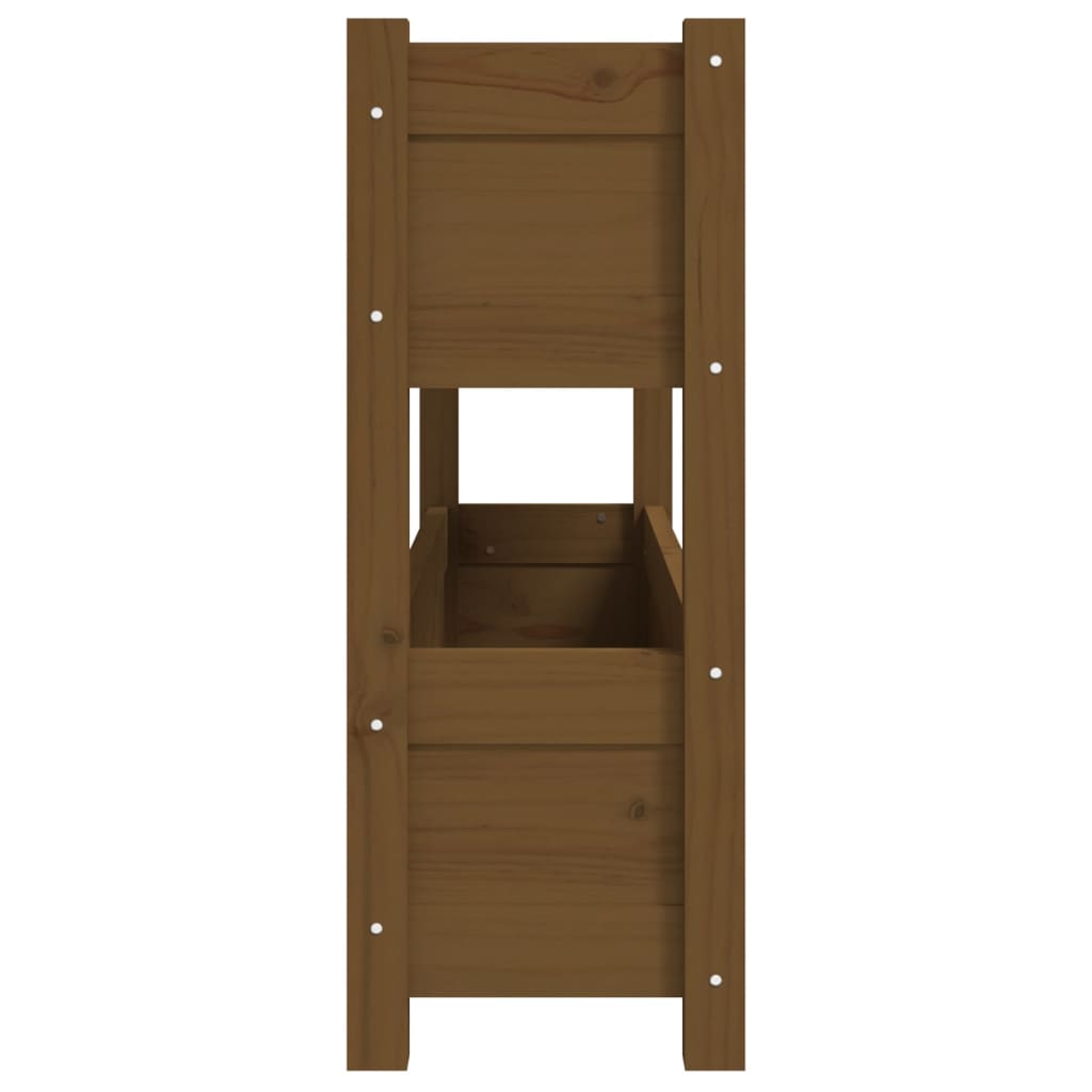 Plantenbak 112X25X66 Cm Massief Grenenhout Honingbruin