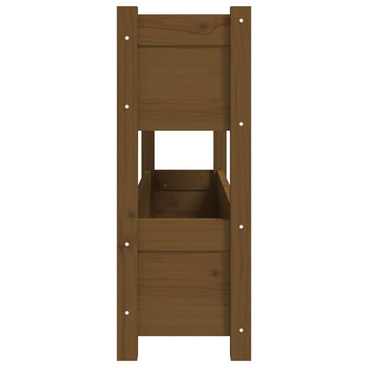 Plantenbak 112X25X66 Cm Massief Grenenhout Honingbruin