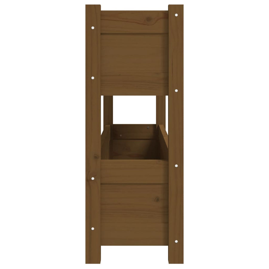 Plantenbak 112X25X66 Cm Massief Grenenhout Honingbruin