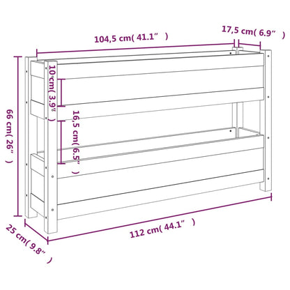Plantenbak 112X25X66 Cm Massief Grenenhout Honingbruin